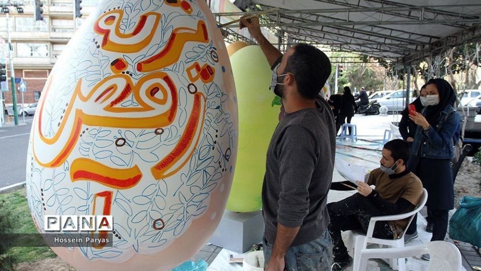  تخم‌مرغ‌ رنگی عید در دریاچه چیتگر تهران