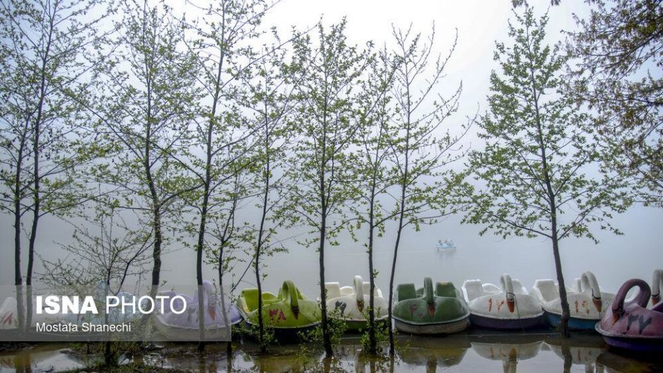 مسافران نوروزی منطقه گردشگری عباس آباد بهشهر