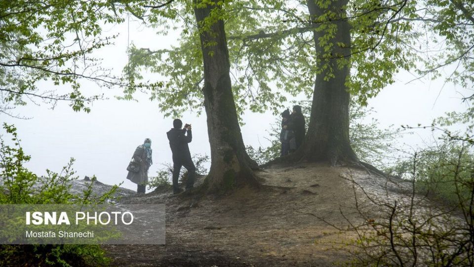 مسافران نوروزی منطقه گردشگری عباس آباد بهشهر