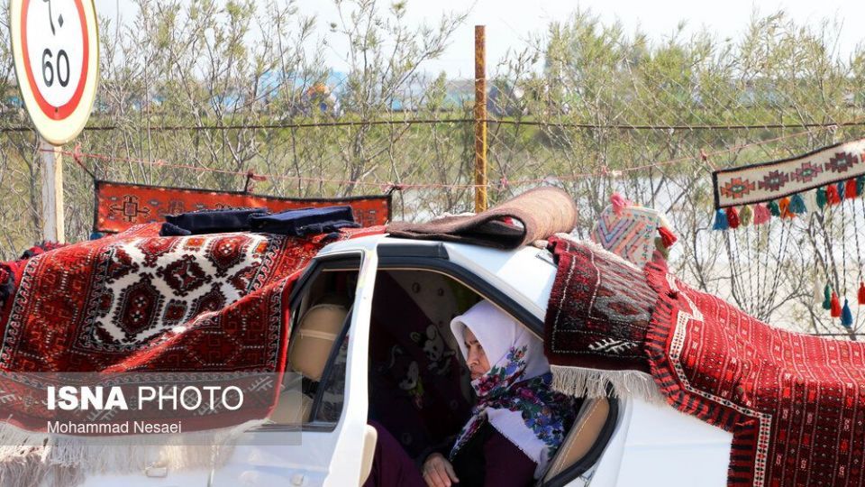 مسافران نوروزی در اسکله بندر ترکمن