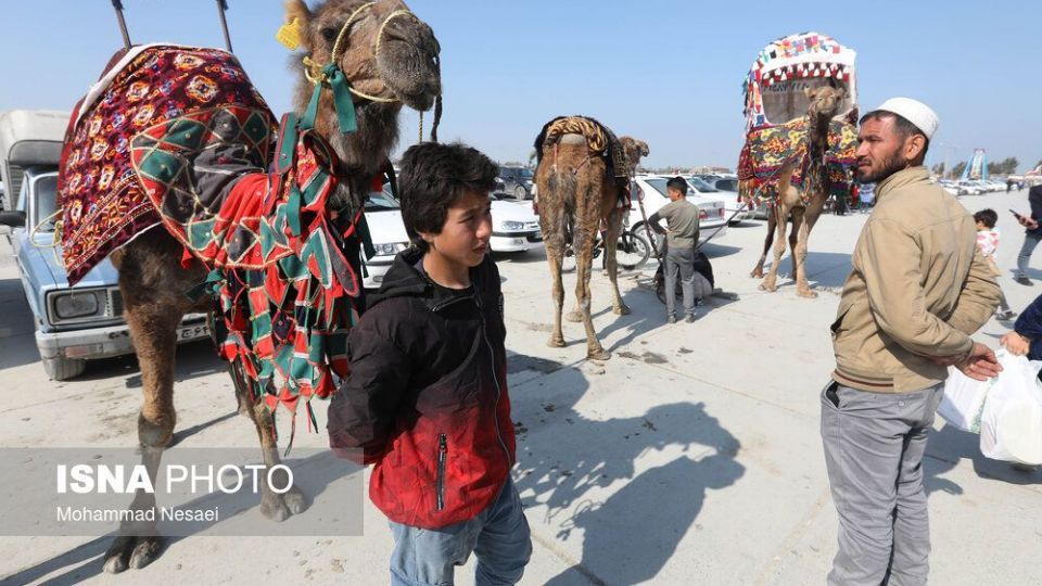 مسافران نوروزی در اسکله بندر ترکمن