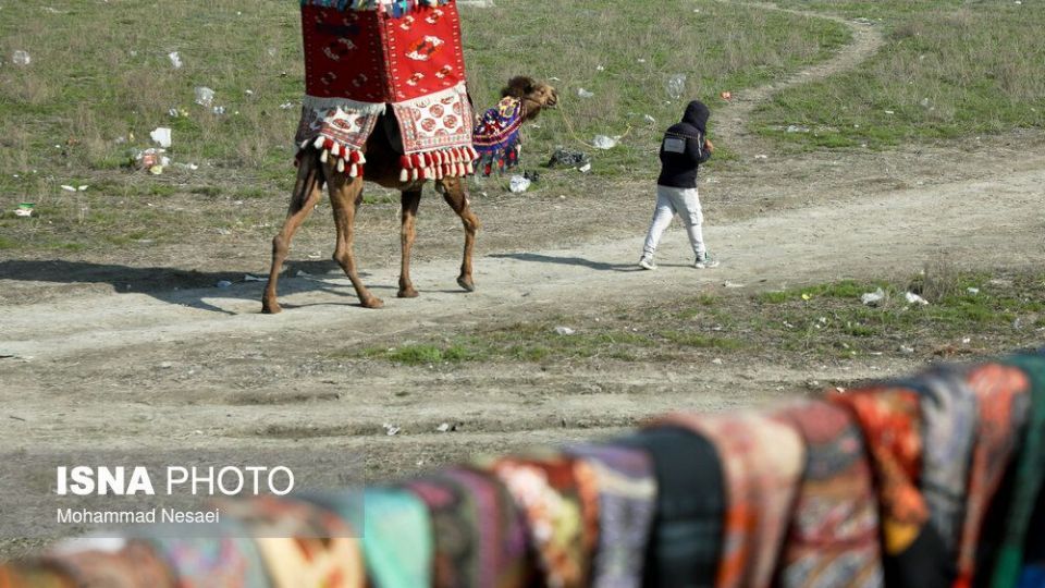 مسافران نوروزی در اسکله بندر ترکمن