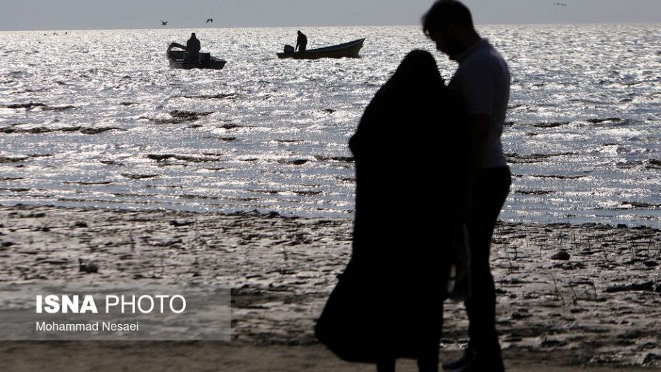 مسافران نوروزی در اسکله بندر ترکمن