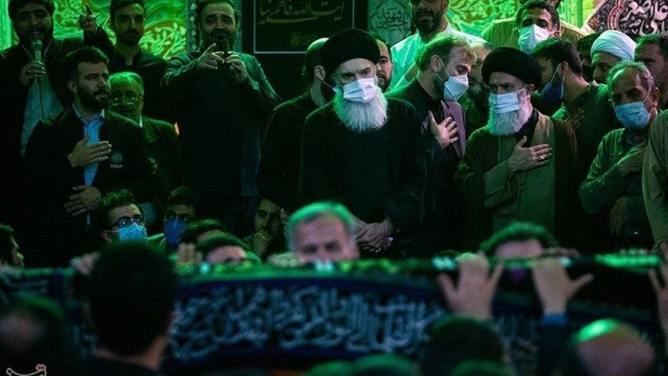 وداع با پیکر آیت‌الله فاطمی‌نیا