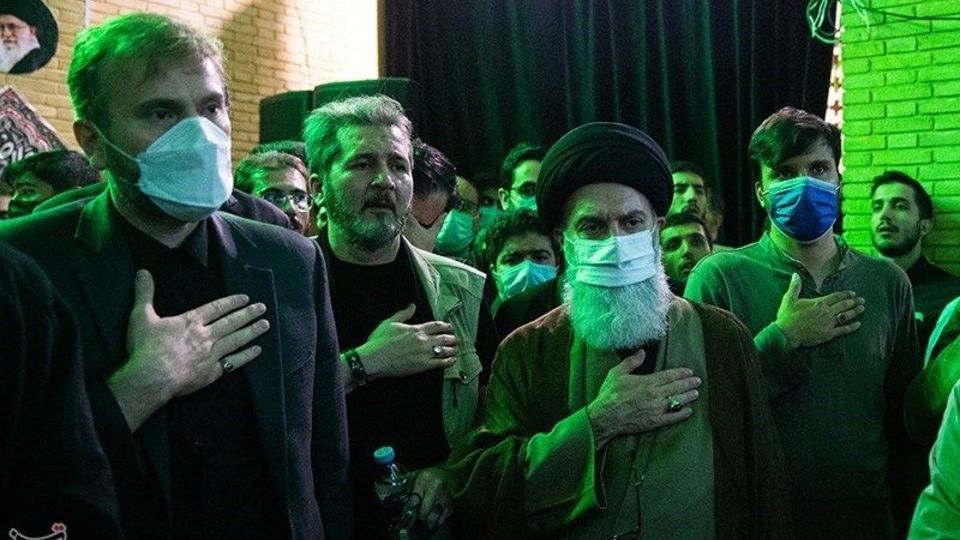 وداع با پیکر آیت‌الله فاطمی‌نیا