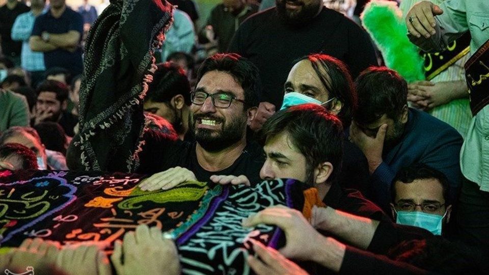 وداع با پیکر آیت‌الله فاطمی‌نیا