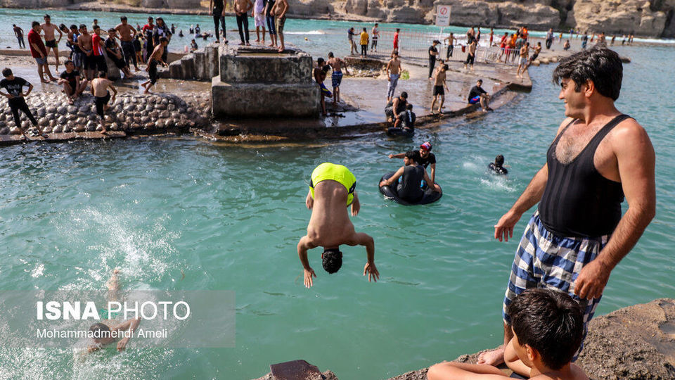 شنا در رودخانه «دز»