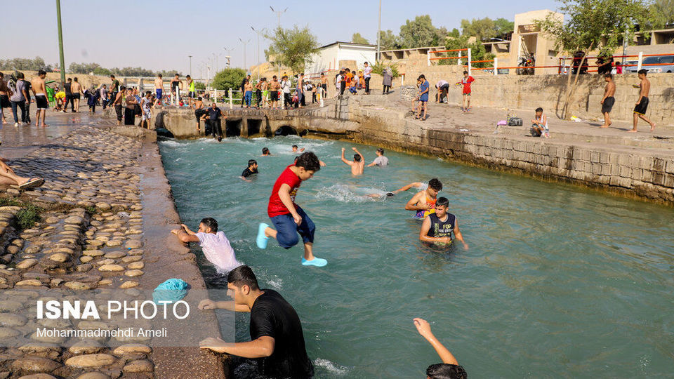 شنا در رودخانه «دز»