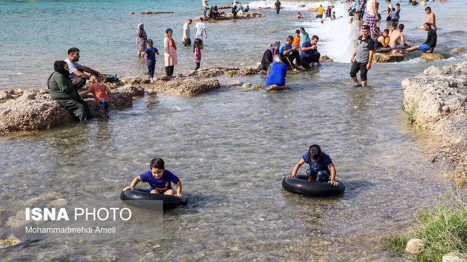 شنا در رودخانه «دز»