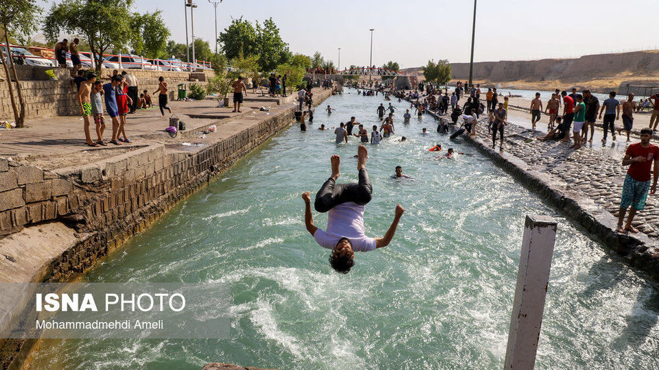 شنا در رودخانه «دز»