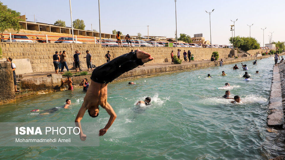 شنا در رودخانه «دز»