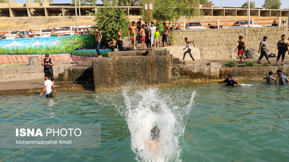 شنا در رودخانه «دز»