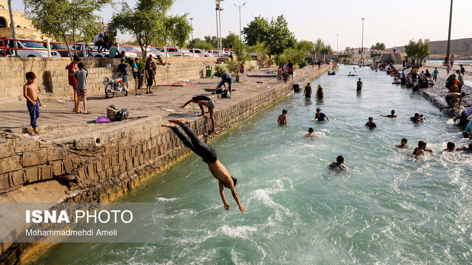 شنا در رودخانه «دز»