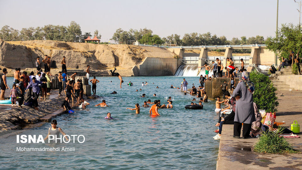 شنا در رودخانه «دز»