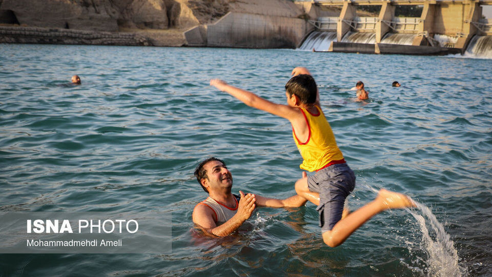 شنا در رودخانه «دز»