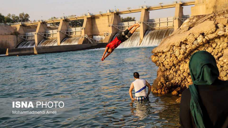شنا در رودخانه «دز»