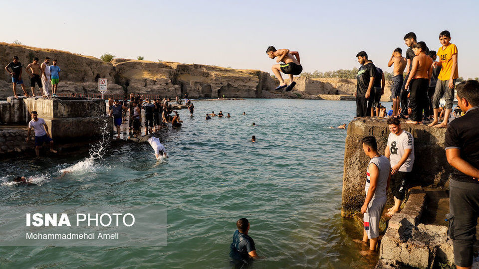 شنا در رودخانه «دز»