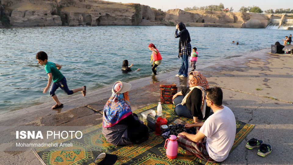 شنا در رودخانه «دز»