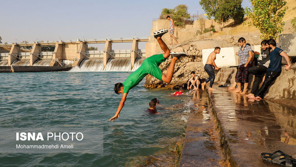 شنا در رودخانه «دز»