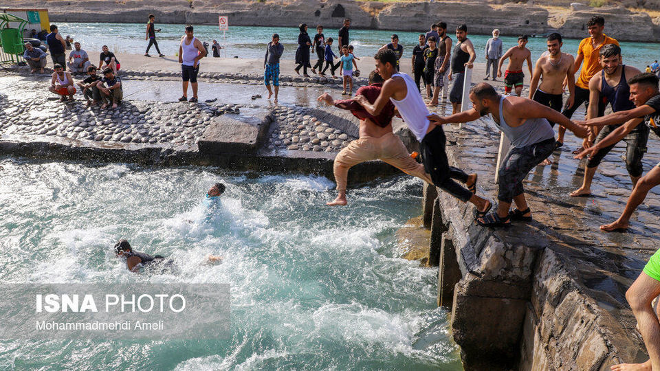 شنا در رودخانه «دز»