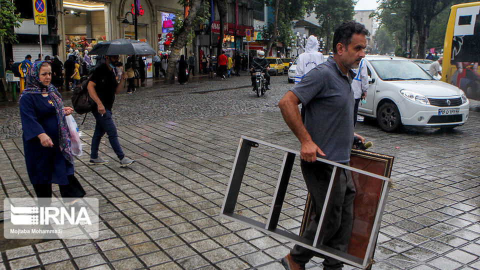 باران تابستانی در رشت