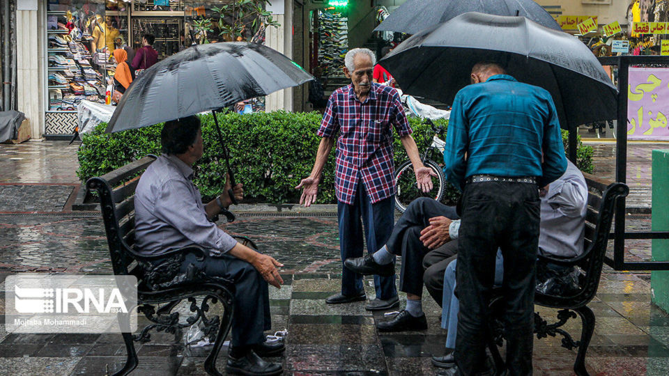 باران تابستانی در رشت