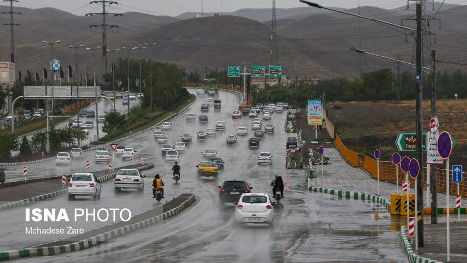 بارش باران تابستانه در مشهد