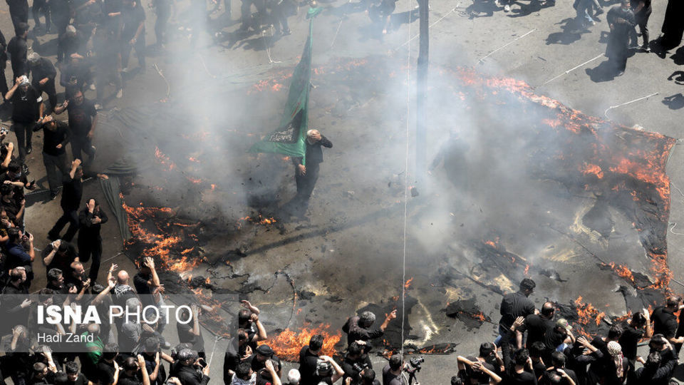 مراسم عزاداری روز عاشورا - چهارراه گلوبندک