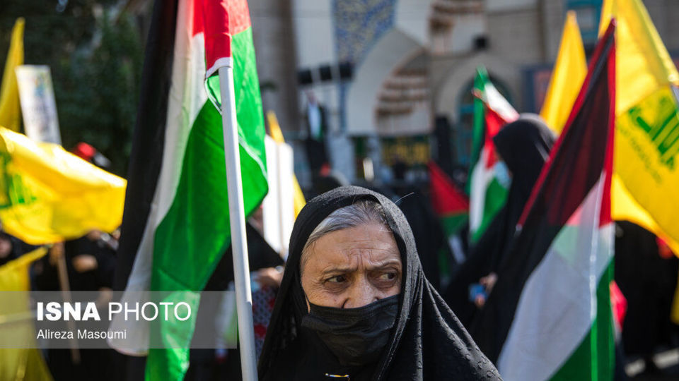 تجمع اعتراضی به جنایت‌های اخیر رژیم صهیونیستی در میدان فلسطین