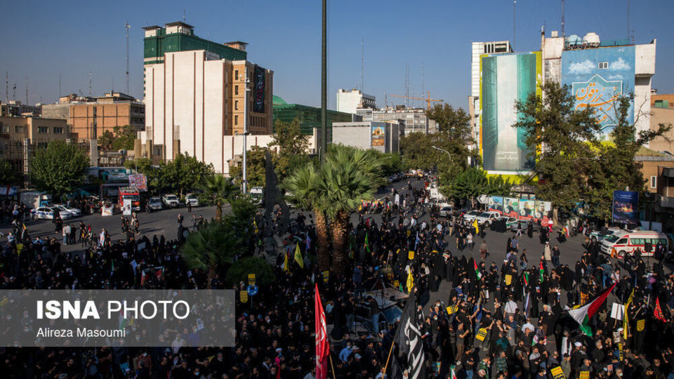 تجمع اعتراضی به جنایت‌های اخیر رژیم صهیونیستی در میدان فلسطین