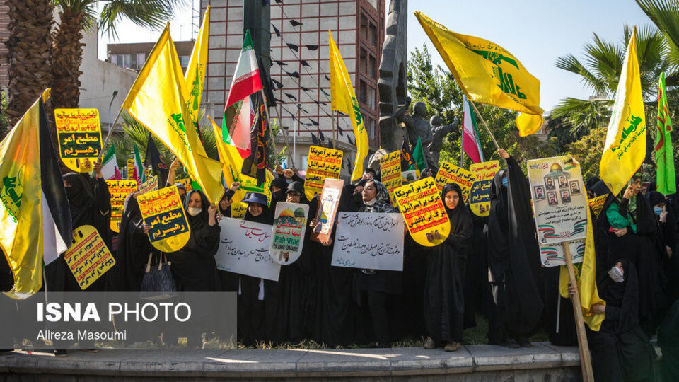 تجمع اعتراضی به جنایت‌های اخیر رژیم صهیونیستی در میدان فلسطین