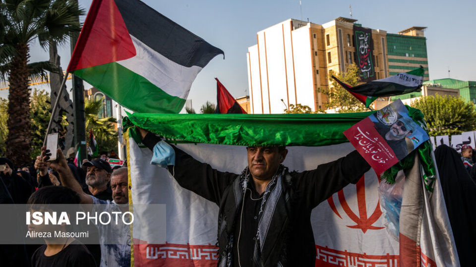 تجمع اعتراضی به جنایت‌های اخیر رژیم صهیونیستی در میدان فلسطین