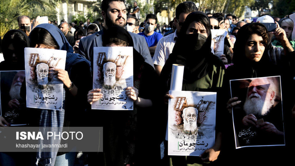 مراسم تشییع پیکر هوشنگ ابتهاج ـ رشت