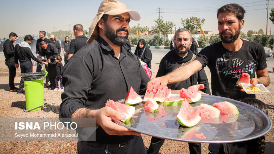 زائران پیاده حرم امام رضا (ع)