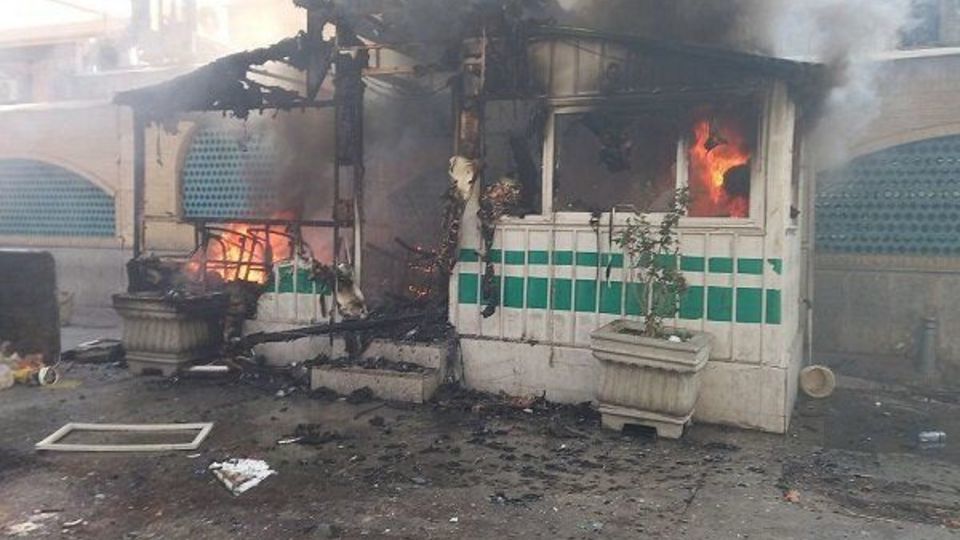ماجرای آتش زدن ایستگاه کلانتری ۱۱۳ بازار تهران+ فیلم