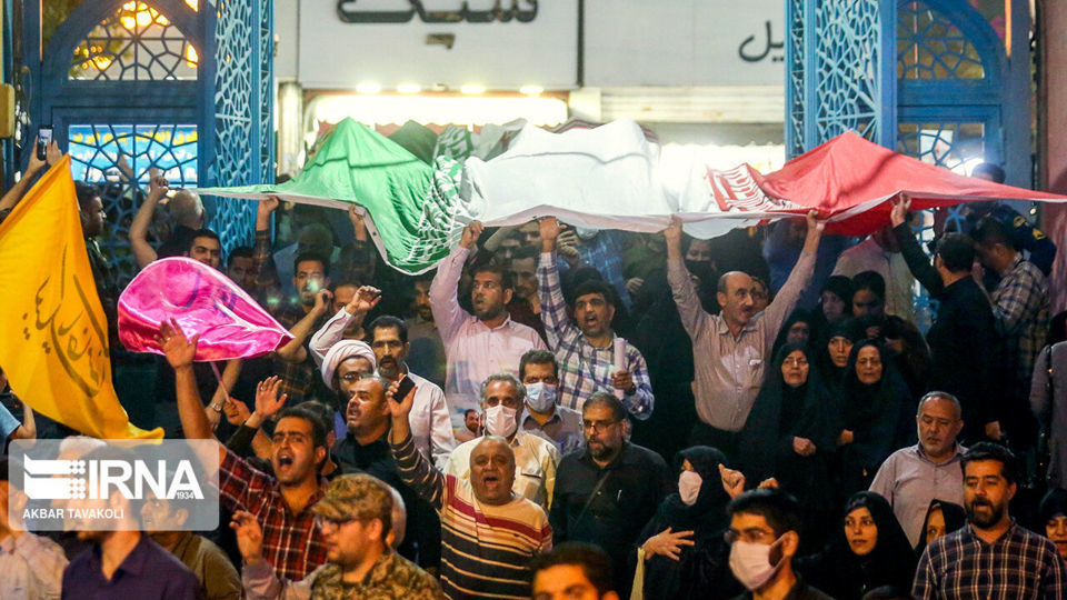 وداع با پیکر شهید مدافع امنیت سلمان امیر احمدی