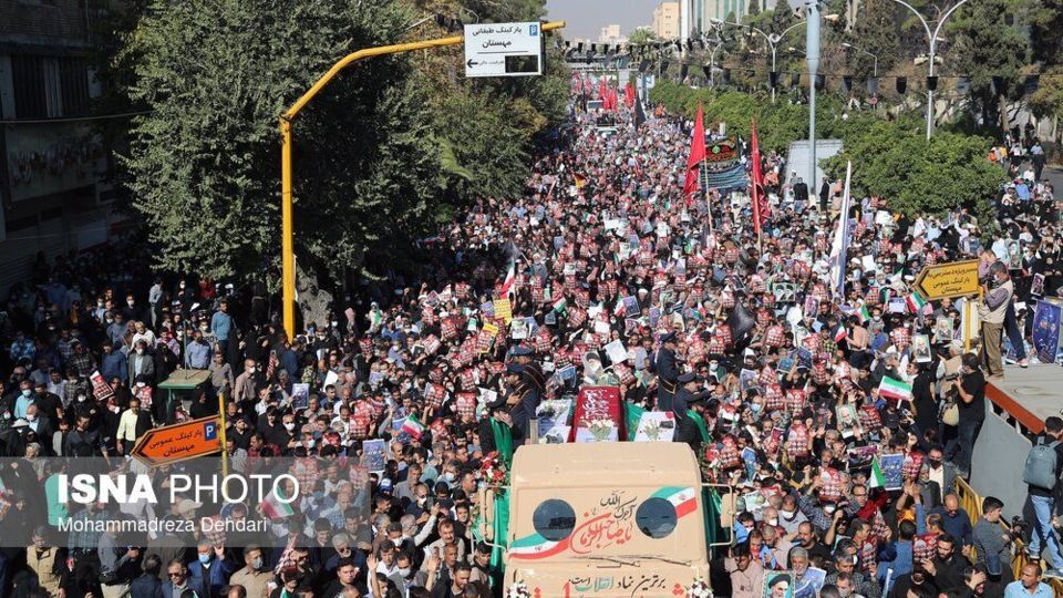 تشییع شهدای حمله تروریستی به حرم شاهچراغ (ع)