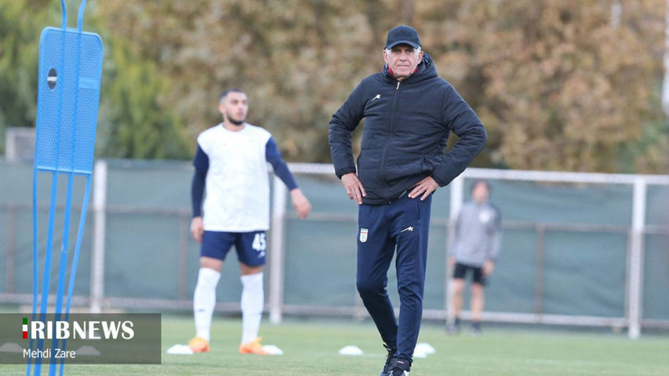  تمرین تیم ملی فوتبال ایران با حضور کارلوس کی‌روش 