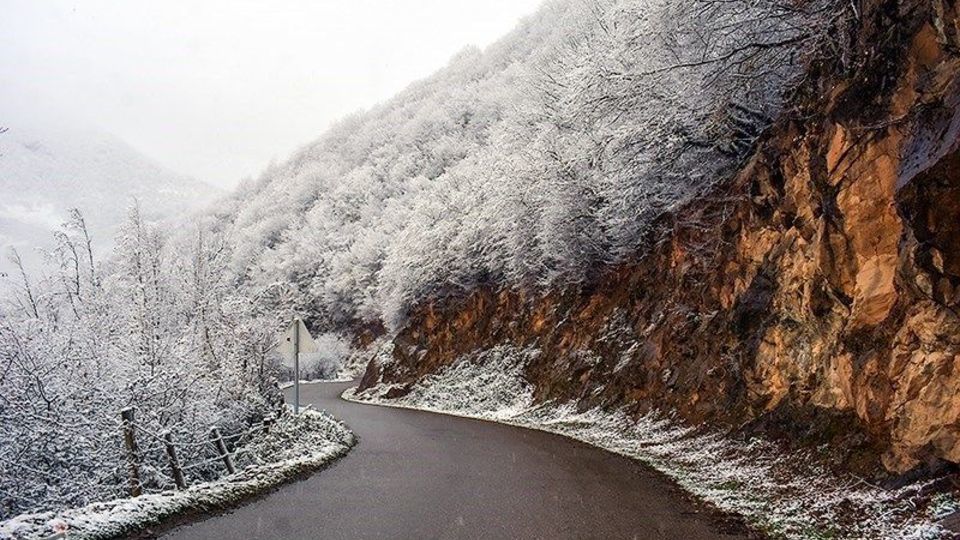  بارش برف در ارتفاعات گیلان 
