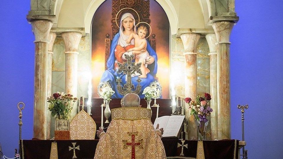 مراسم آغاز سال نو میلادی در کلیسای سرکیس مقدس