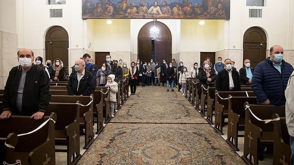 مراسم آغاز سال نو میلادی در کلیسای سرکیس مقدس