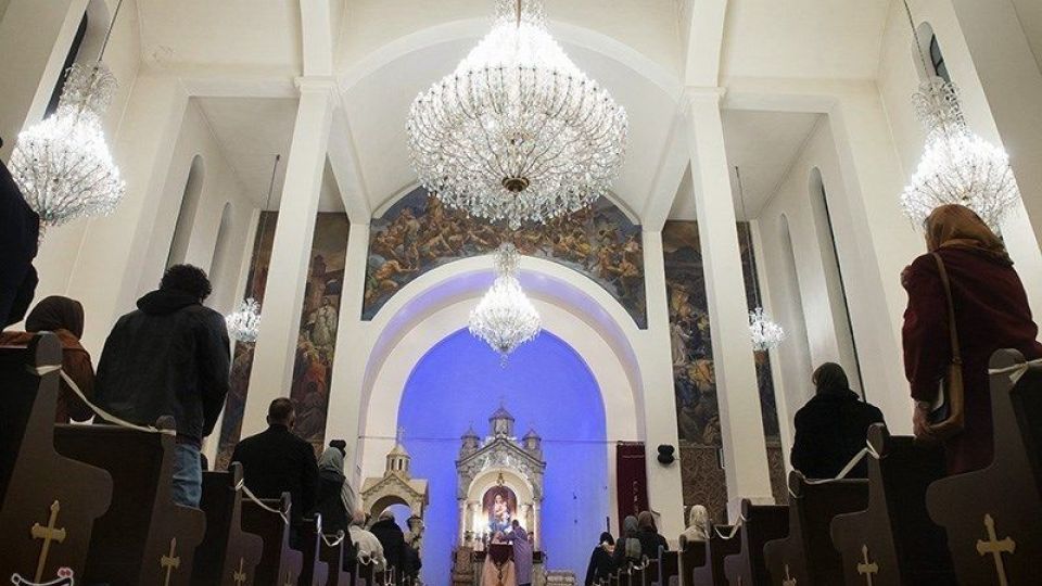 مراسم آغاز سال نو میلادی در کلیسای سرکیس مقدس