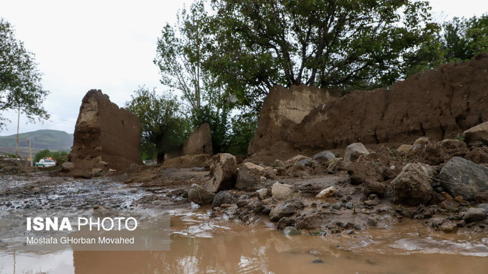 خسارت سیل به برخی روستاهای شهرستان اهر