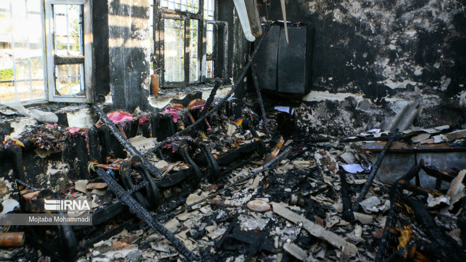 آتش سوزی کمپ ترک اعتیاد در لنگرود