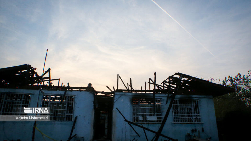 آتش سوزی کمپ ترک اعتیاد در لنگرود