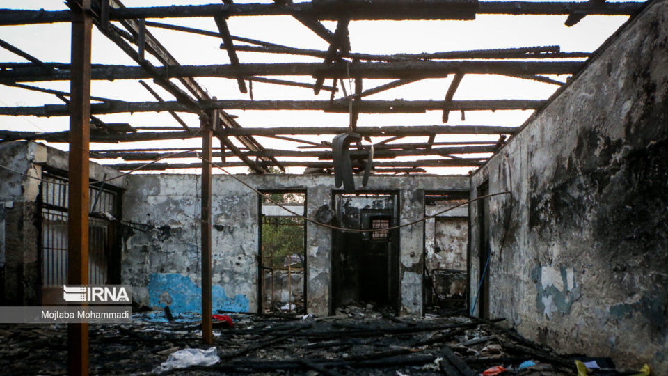 آتش سوزی کمپ ترک اعتیاد در لنگرود