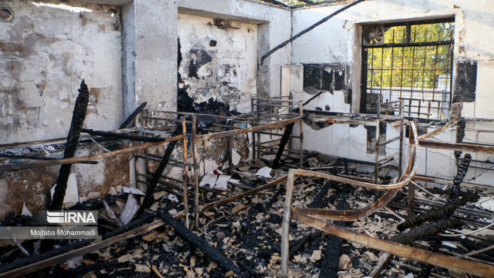 آتش سوزی کمپ ترک اعتیاد در لنگرود