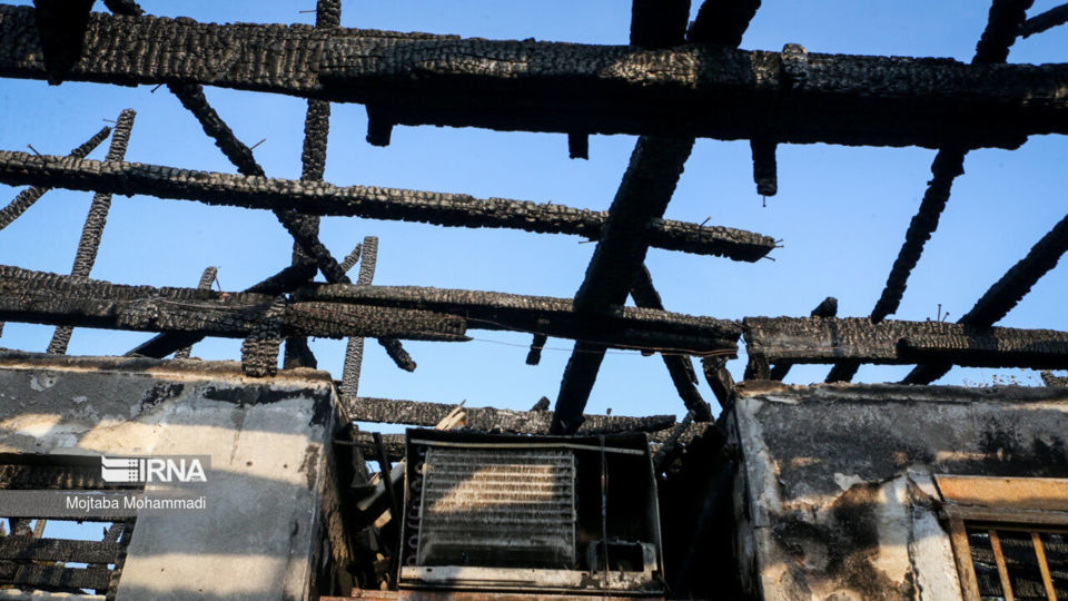 آتش سوزی کمپ ترک اعتیاد در لنگرود