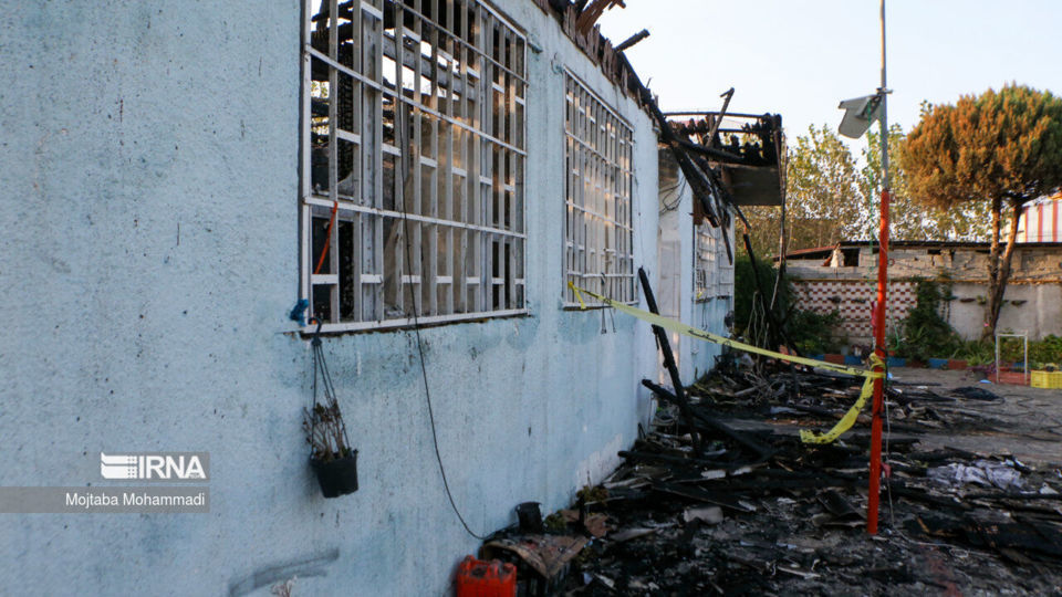 آتش سوزی کمپ ترک اعتیاد در لنگرود