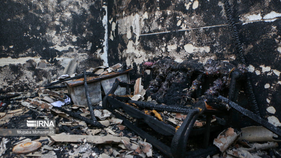 آتش سوزی کمپ ترک اعتیاد در لنگرود